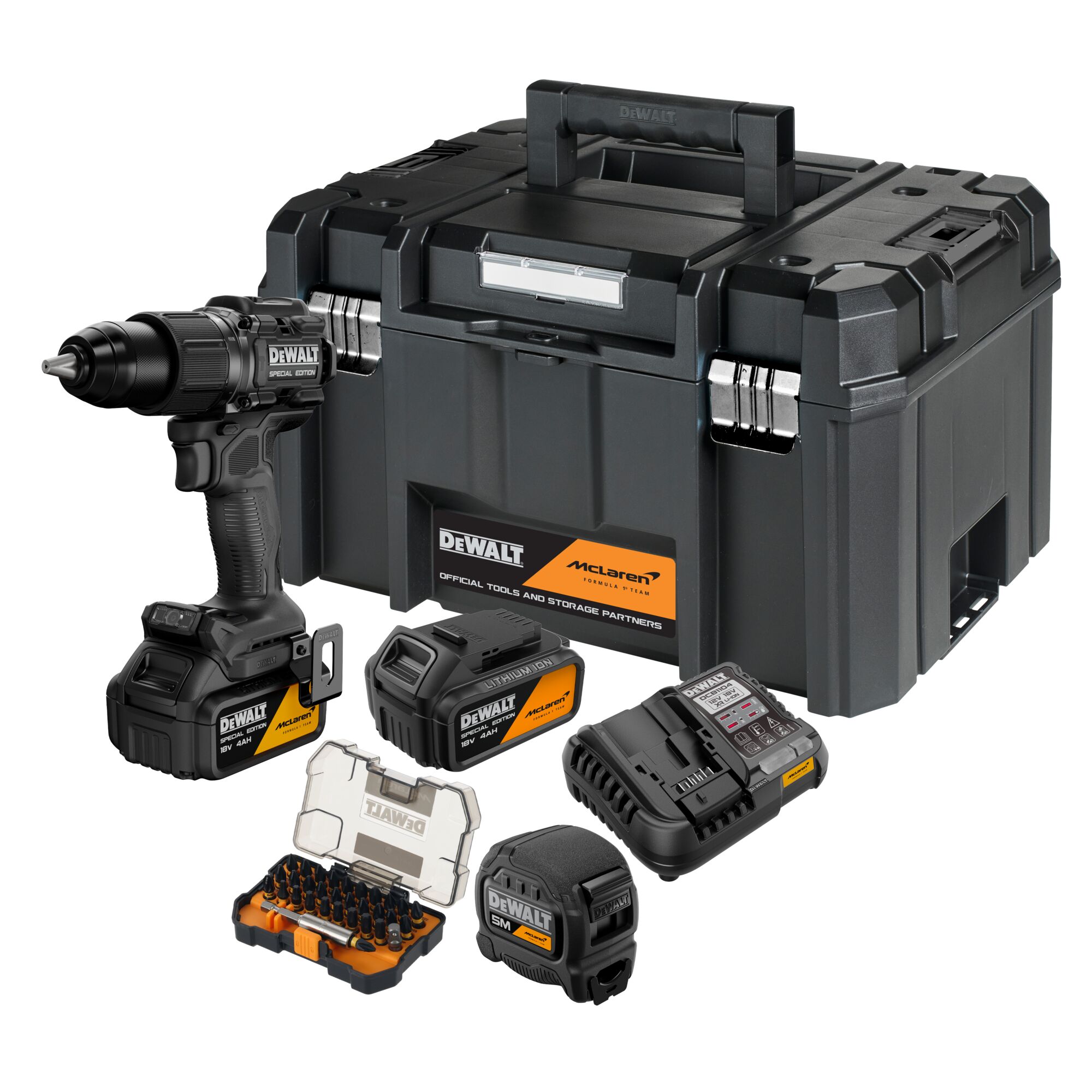 Slagskrutrekker / bor DeWalt DCD86MM2KT; 18 V; 2x4,0 Ah batt. + tilbehør