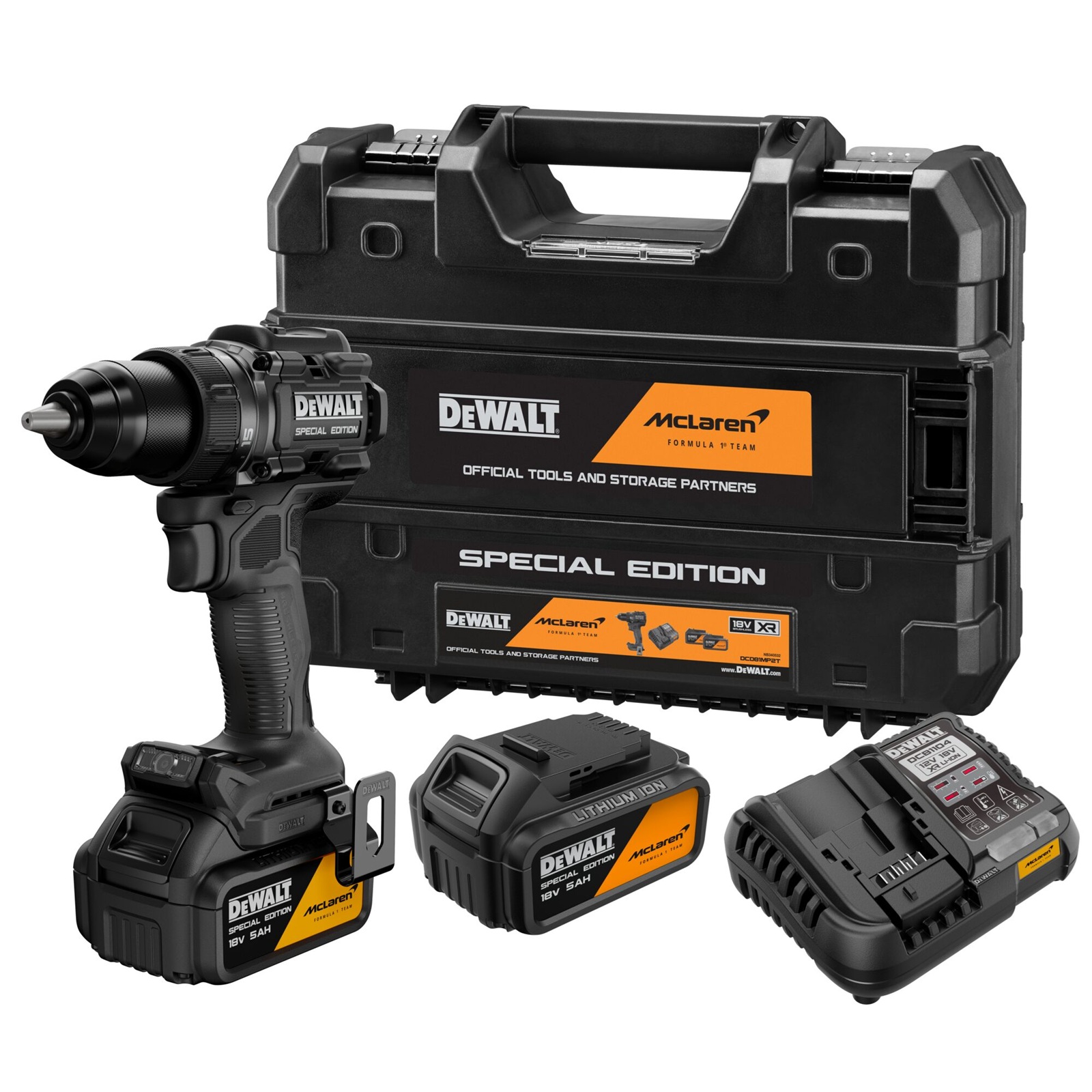 Skrutrekker/bor DeWalt DCD81MP2T; 18 V; 2x5,0 Ah batt.