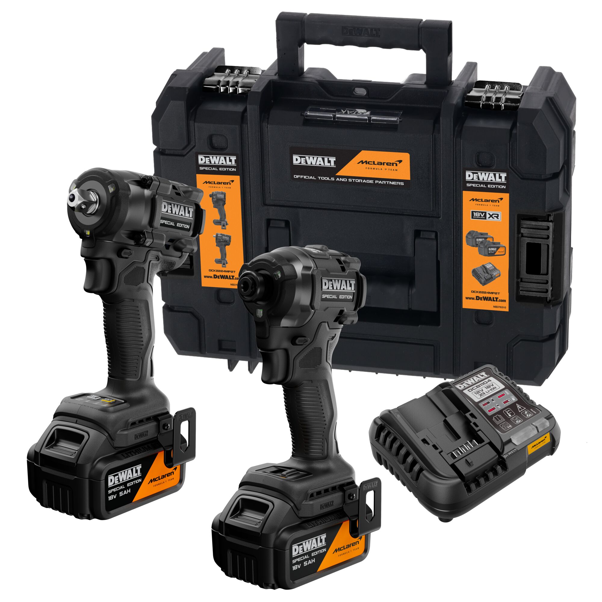 Verktøysett DeWalt DCK2224MP2T; 18 V; 2x5,0 Ah batt.