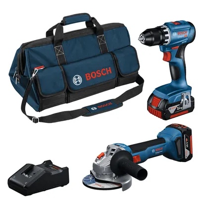 Verktøysett Bosch 0615A5007N; 18 V; 2x4,0 Ah batt.