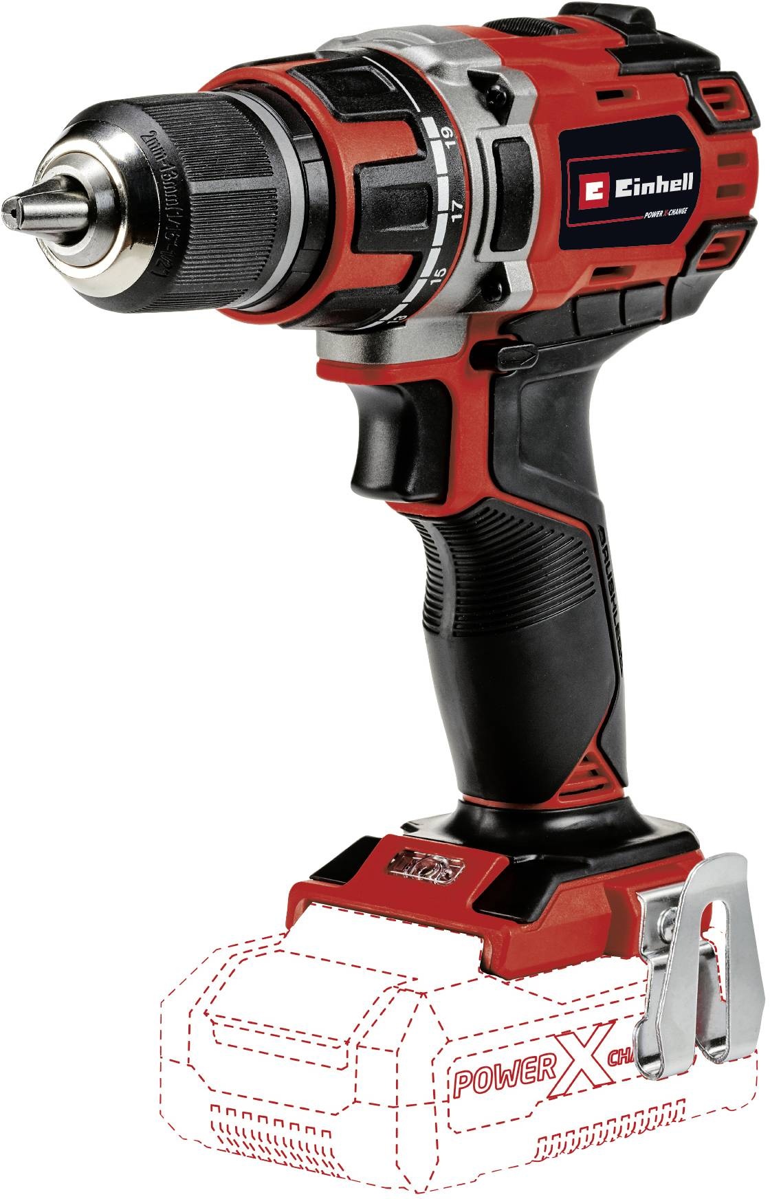 Batteridrevet borskrutrekker Einhell TP-CD 18/50 Li BL-Solo; 18 V; 50 Nm (uten batteri og lader)