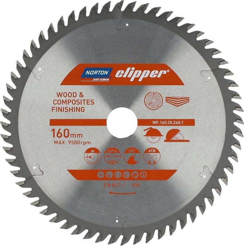 Sagblad for tre Norton 70184608089; 160 mm; 20 mm; Z60
