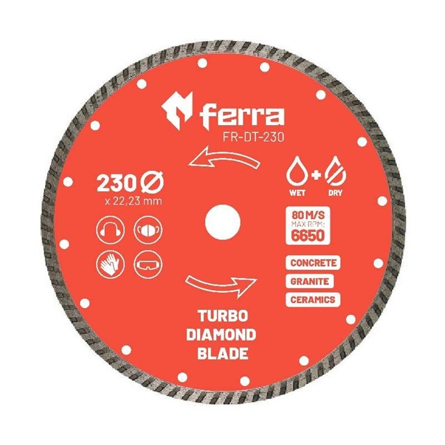 Diamantkappeskive Ferra FR-DT-230; 230 mm