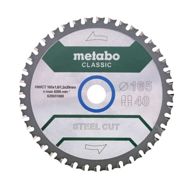 Kappeskive Metabo FZ/FA STEEL CUT/SANDWICH PANEL CLASSIC 165x20x40 mm; 4°