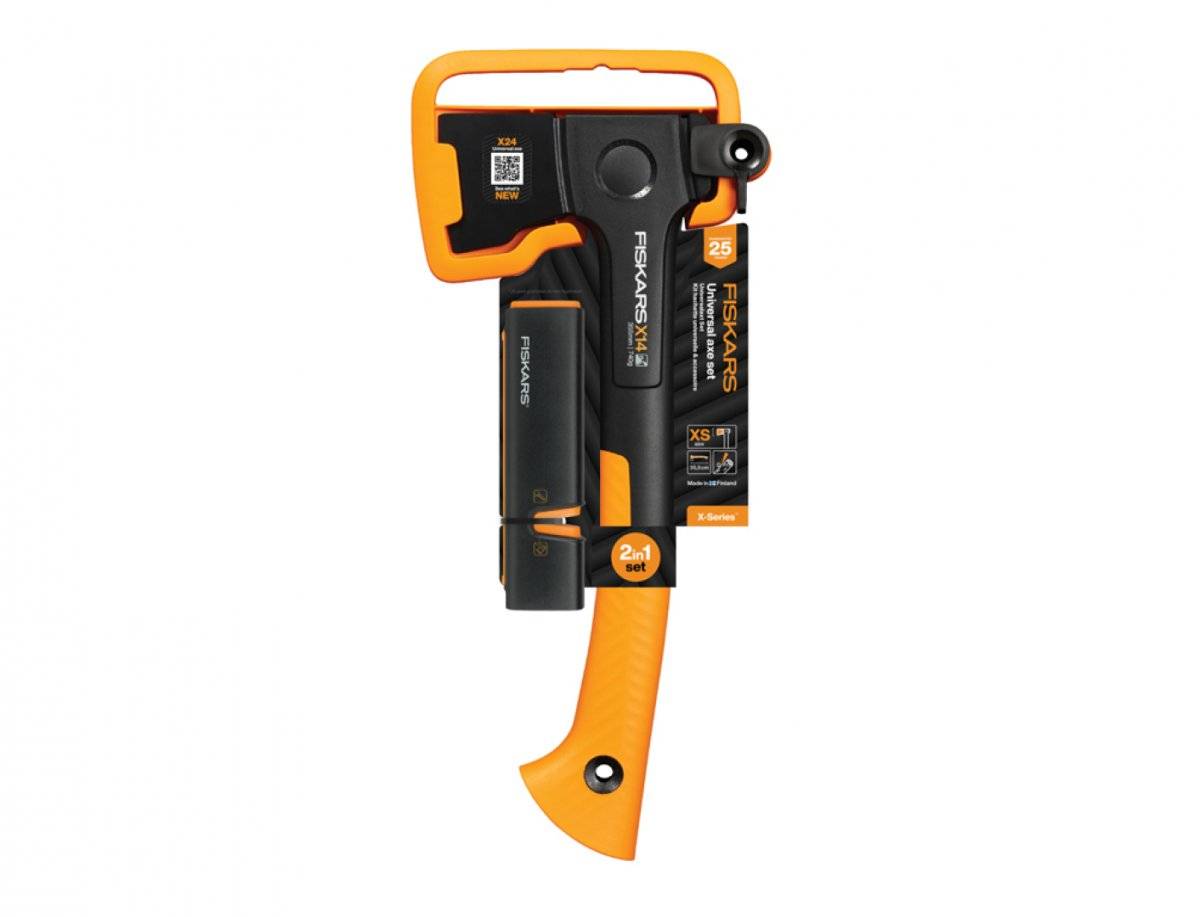 Øks Fiskars X14 X-SERIES + bryne