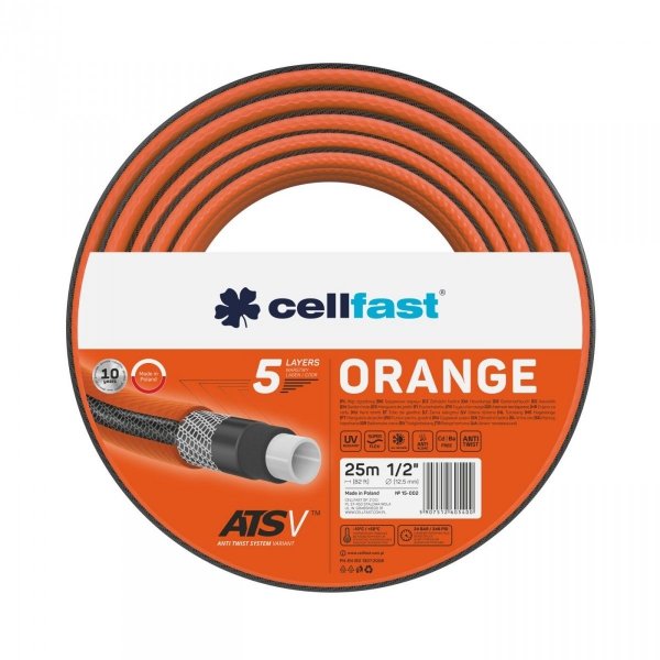 Vannslange Cellfast ORANGE ATSV 15-002; 25 m; 1/2''