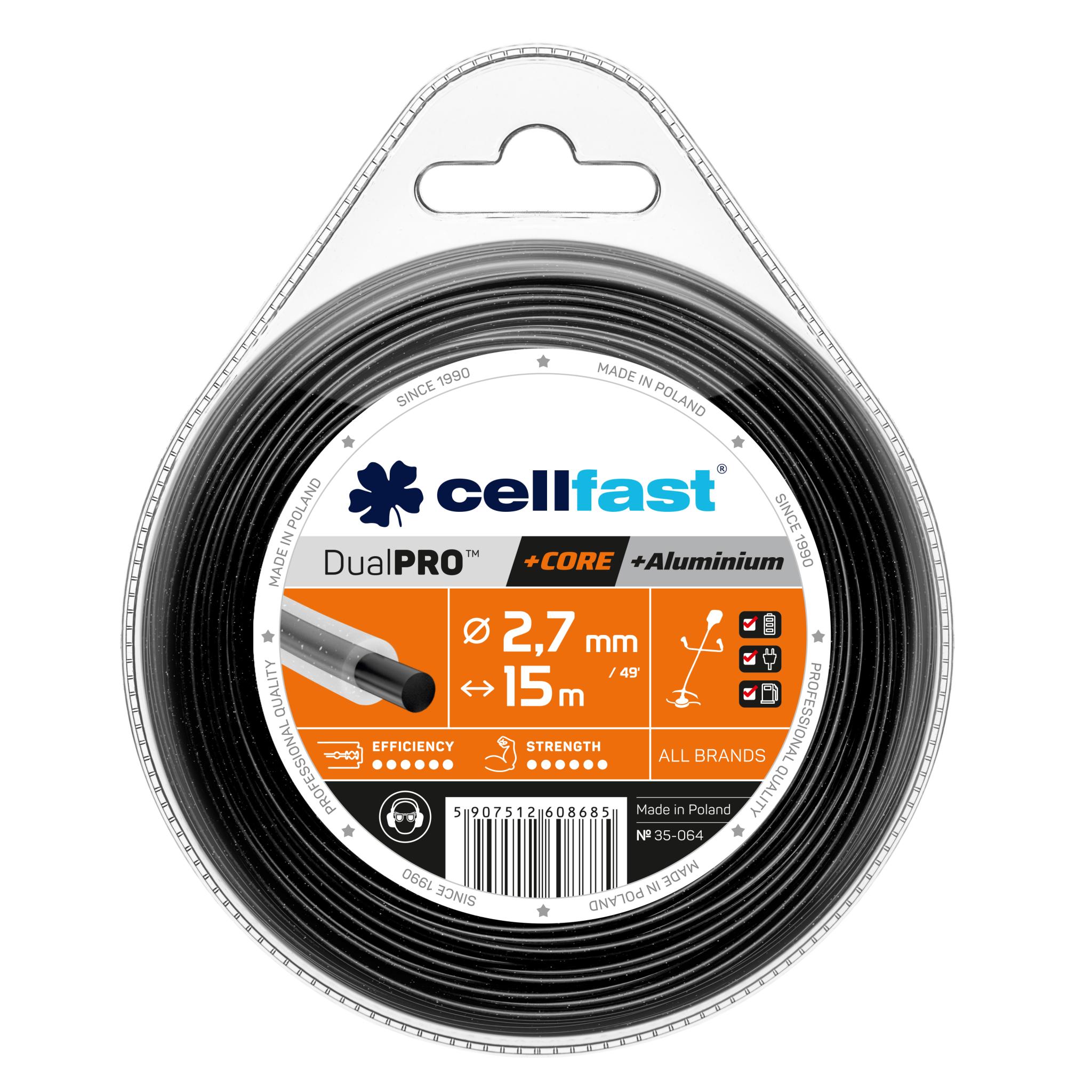 Trimmertråd Cellfast Dual PRO; 15 m; 2,7 mm