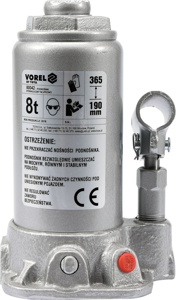 Hydraulisk jekk Vorel 80042; 8000 kg