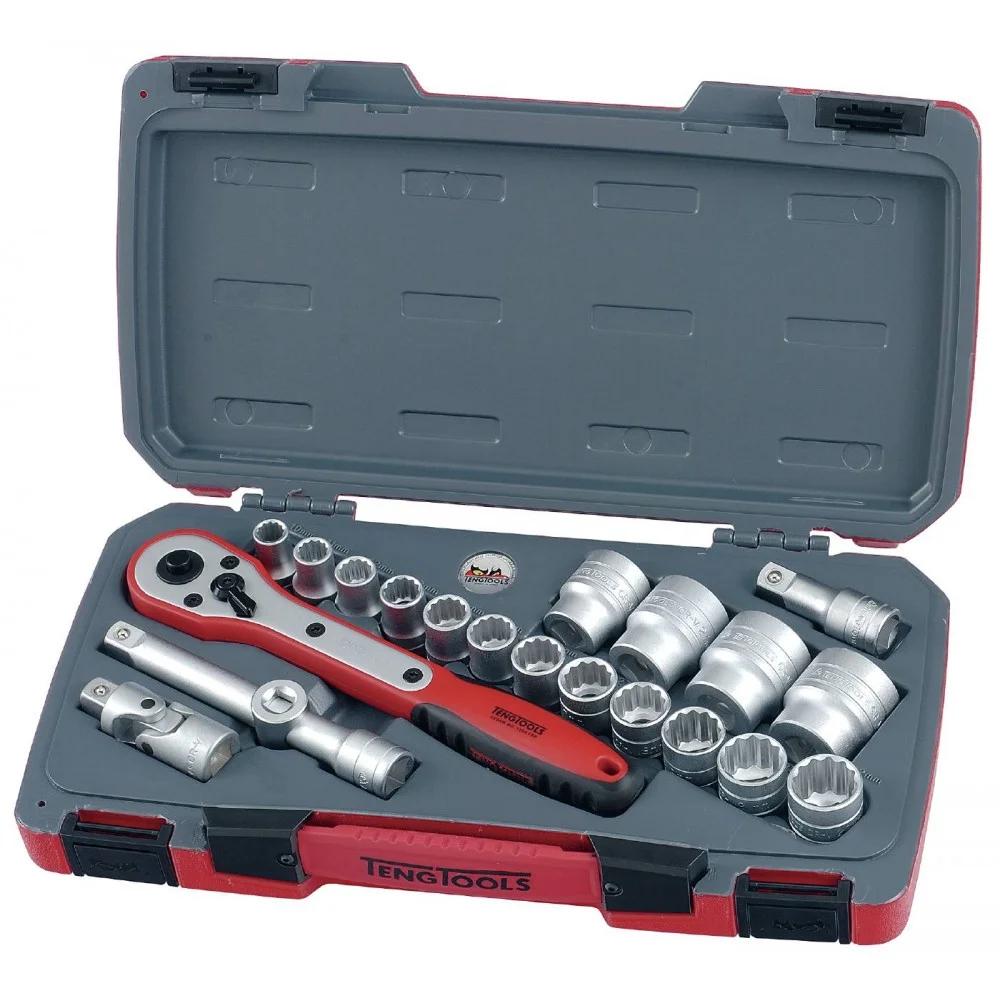Hylsenøkkelsett Teng Tools T1221; 21 stk