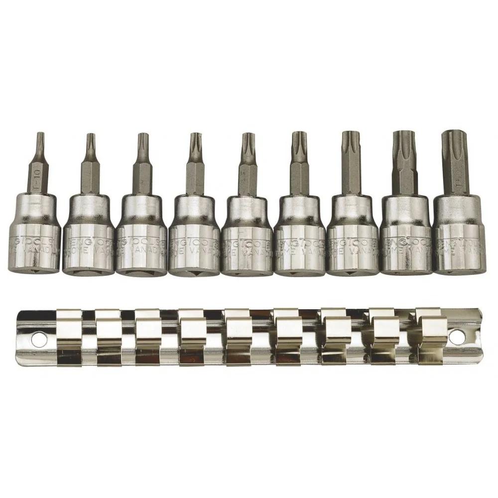 Stikkontakt og bitsett Teng Tools M3813TPX; 3/8''; 10 stk