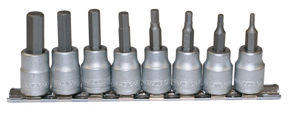 Stikkontakt og bitsett Teng Tools M3811; 3/8''; 8 stk