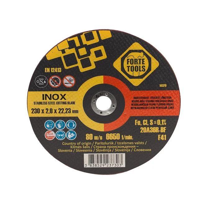 Abrasiv kappeskive Forte Tools 406430; 230x2x22,23 cm