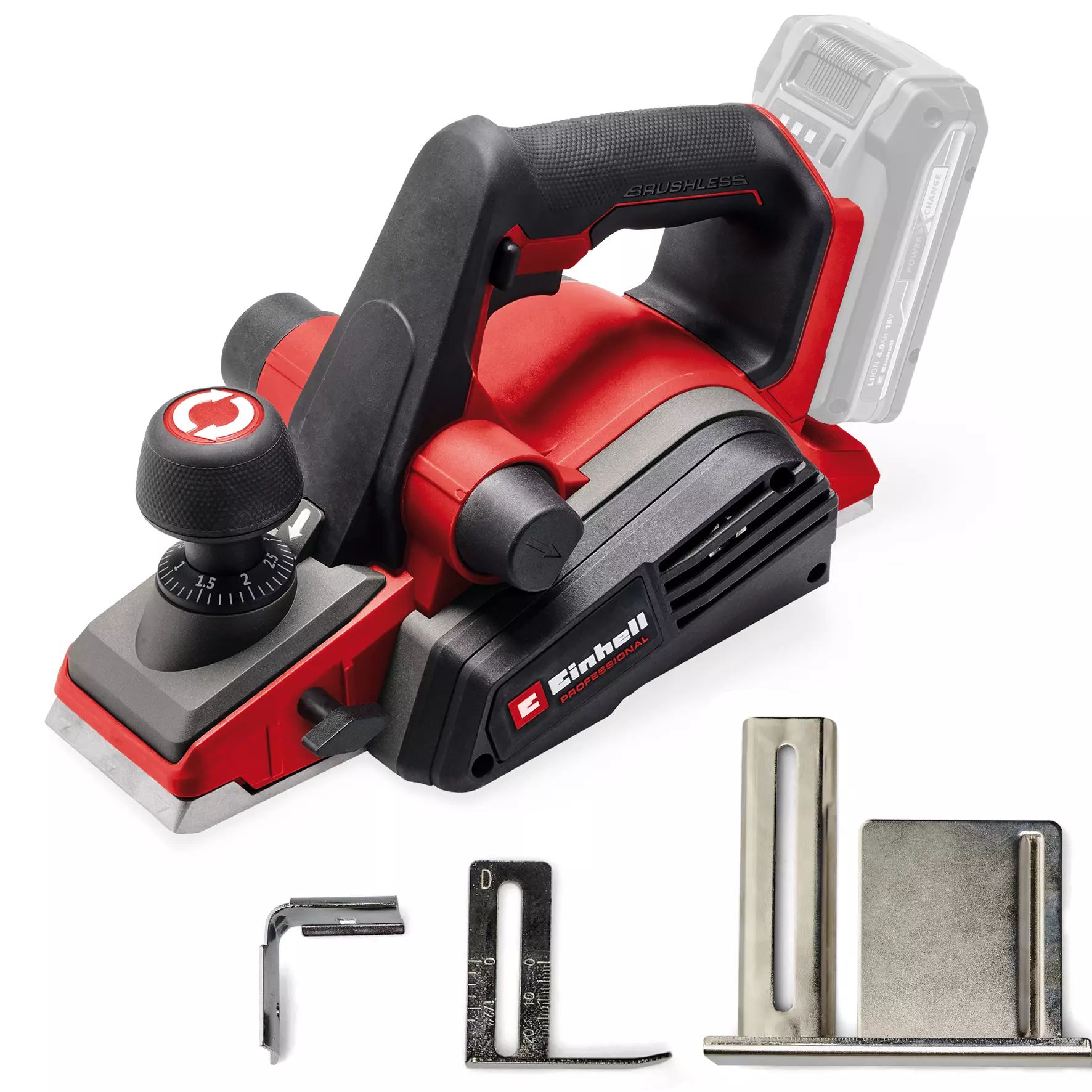Batteridrevet høvel Einhell TP-PL 18/3 Li BL - Solo; 18 V (uten batteri og lader)