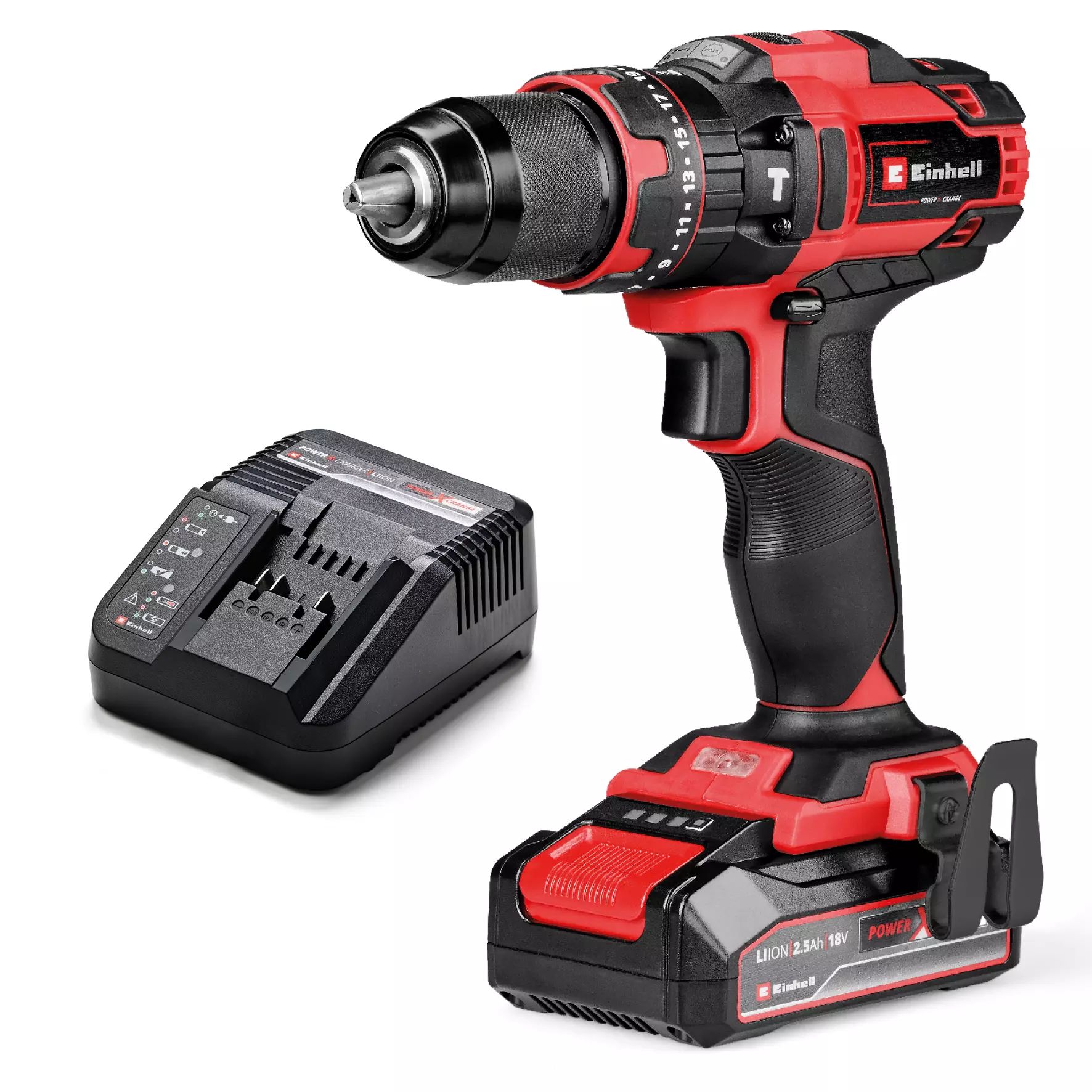 Slagskrutrekker / bor Einhell TE-CD 18/44 Li-i; 18 V; 1x2,5 Ah batt.