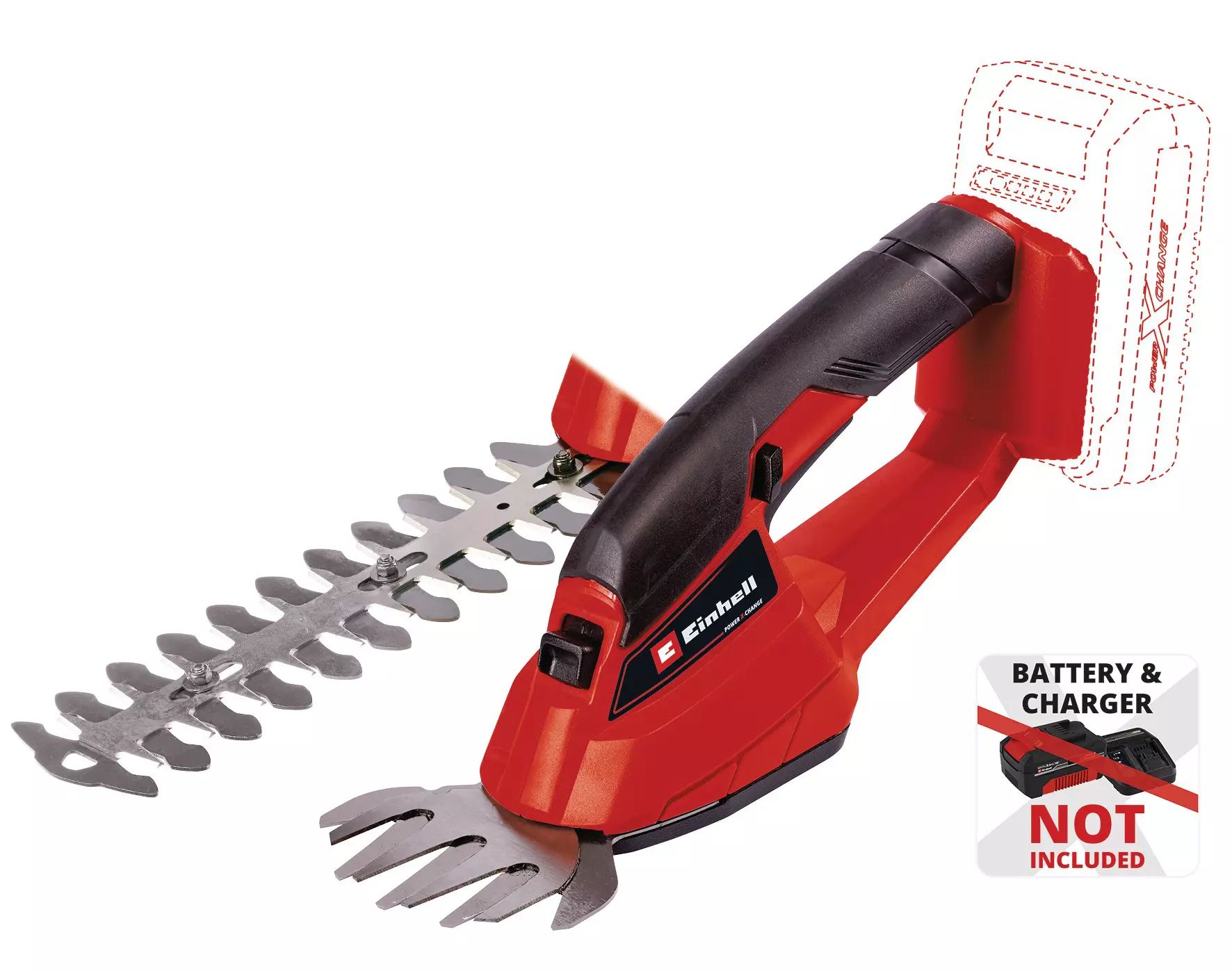 Hekk- og gressaks Einhell GC-CG 18 Li-Solo; 18 V (uten batteri og lader)