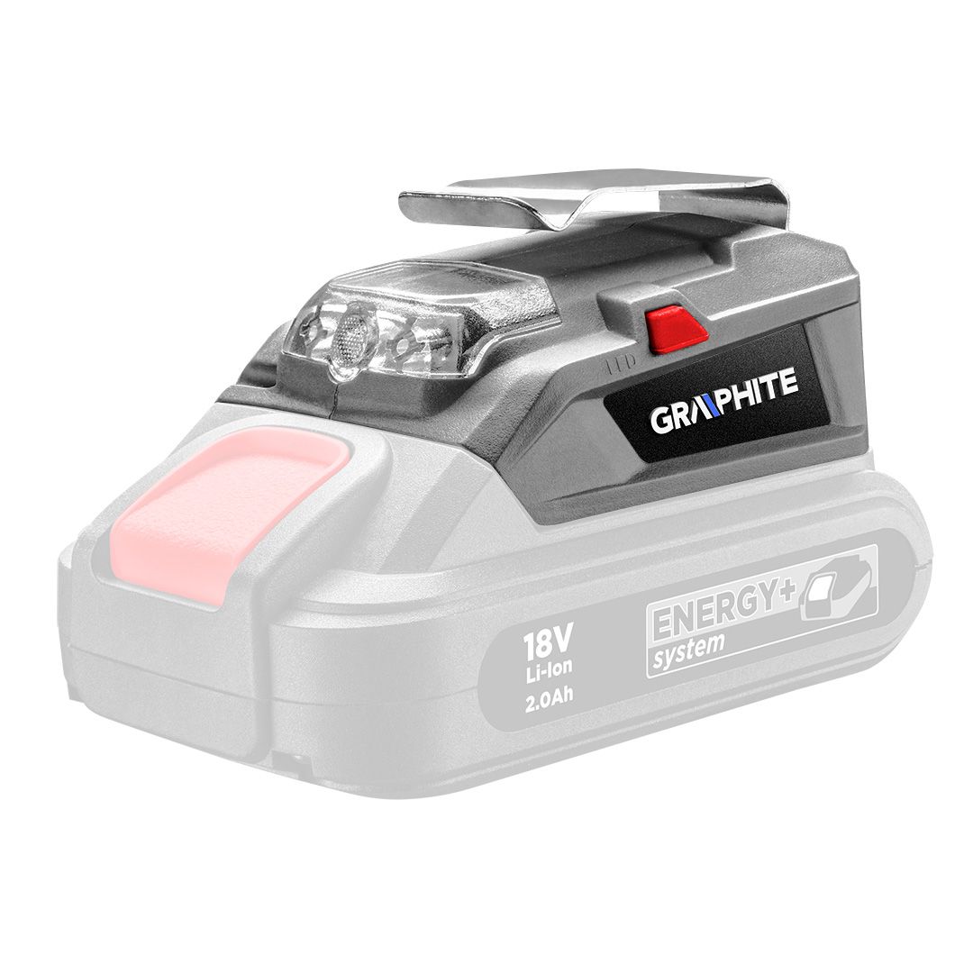 Batteridrevet arbeidslampe Graphite 58G025; 18 V (uten batteri og lader)