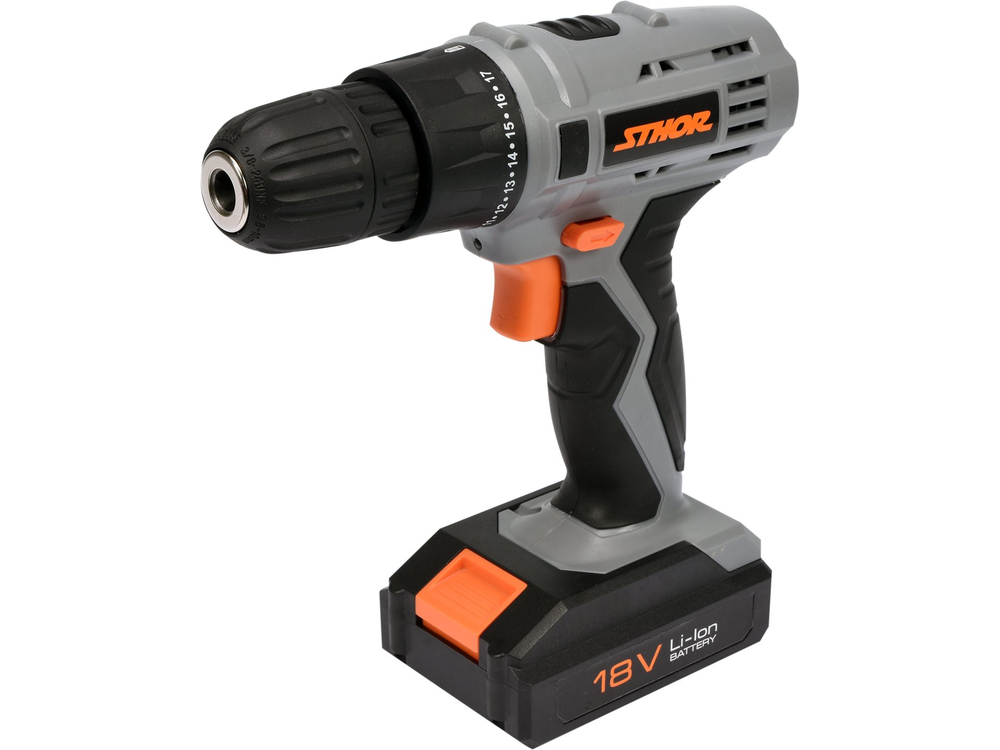 Skrutrekker/bor Sthor 78983; 18 V; 1x1,3 Ah batt.