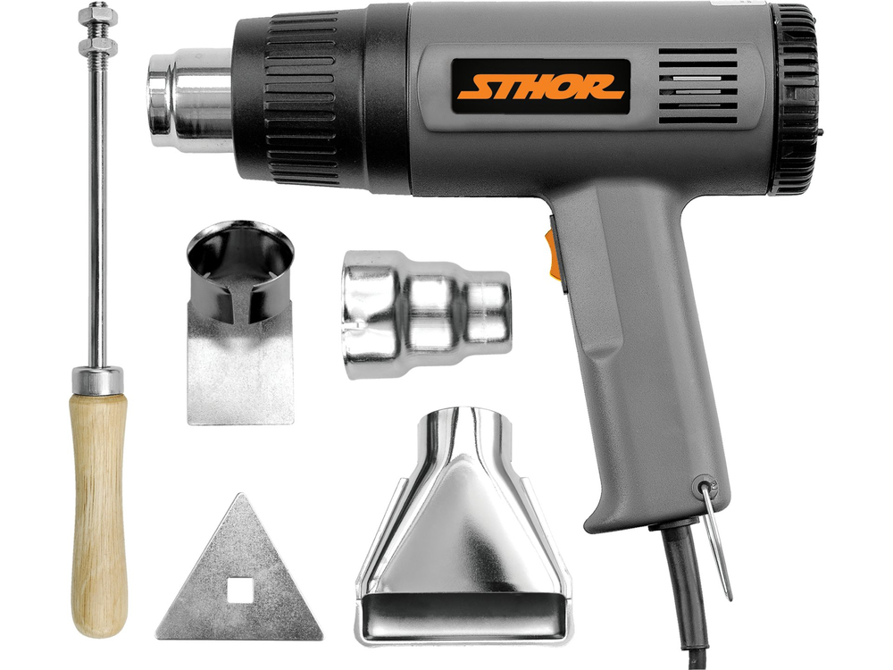Varmluftspistol Sthor 79328; 1500 W + tilbehør