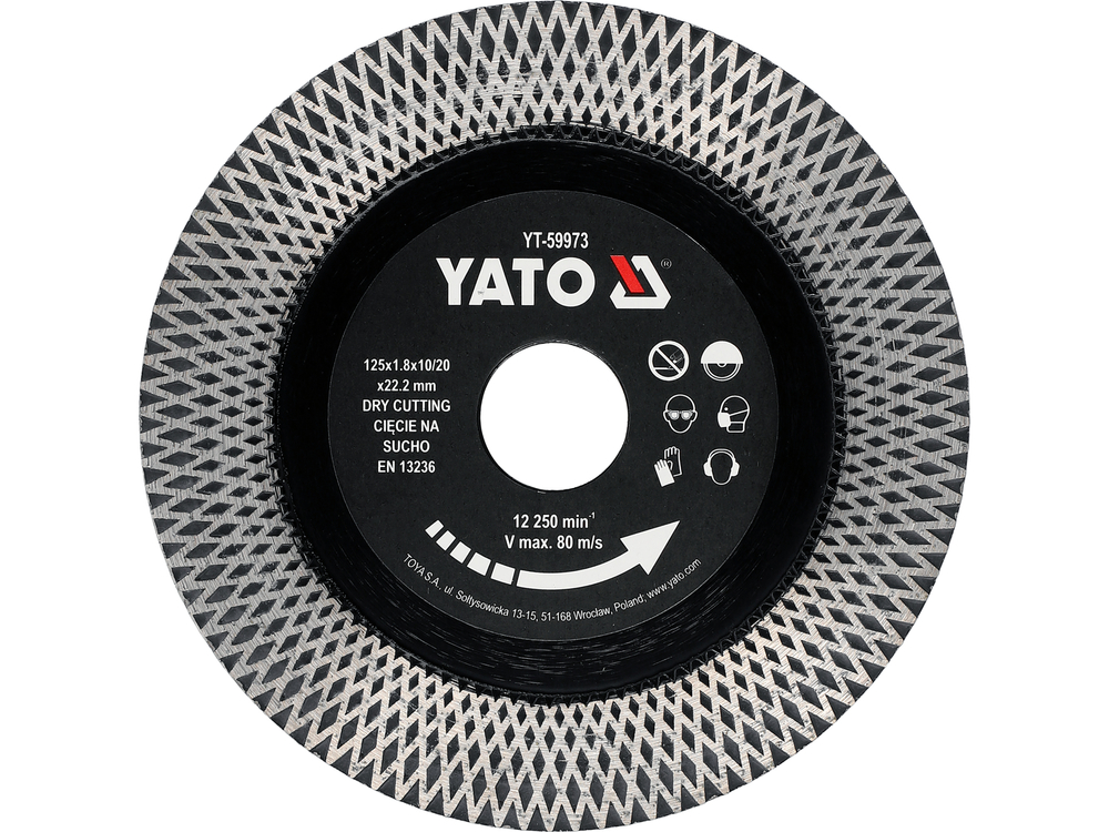 Diamantkappeskive Yato YT-59973; 125 mm