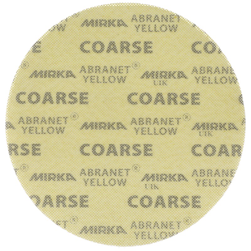 Nettmønstret slipepapir Mirka ABRANET YELLOW AY22302080; 225 mm; P80