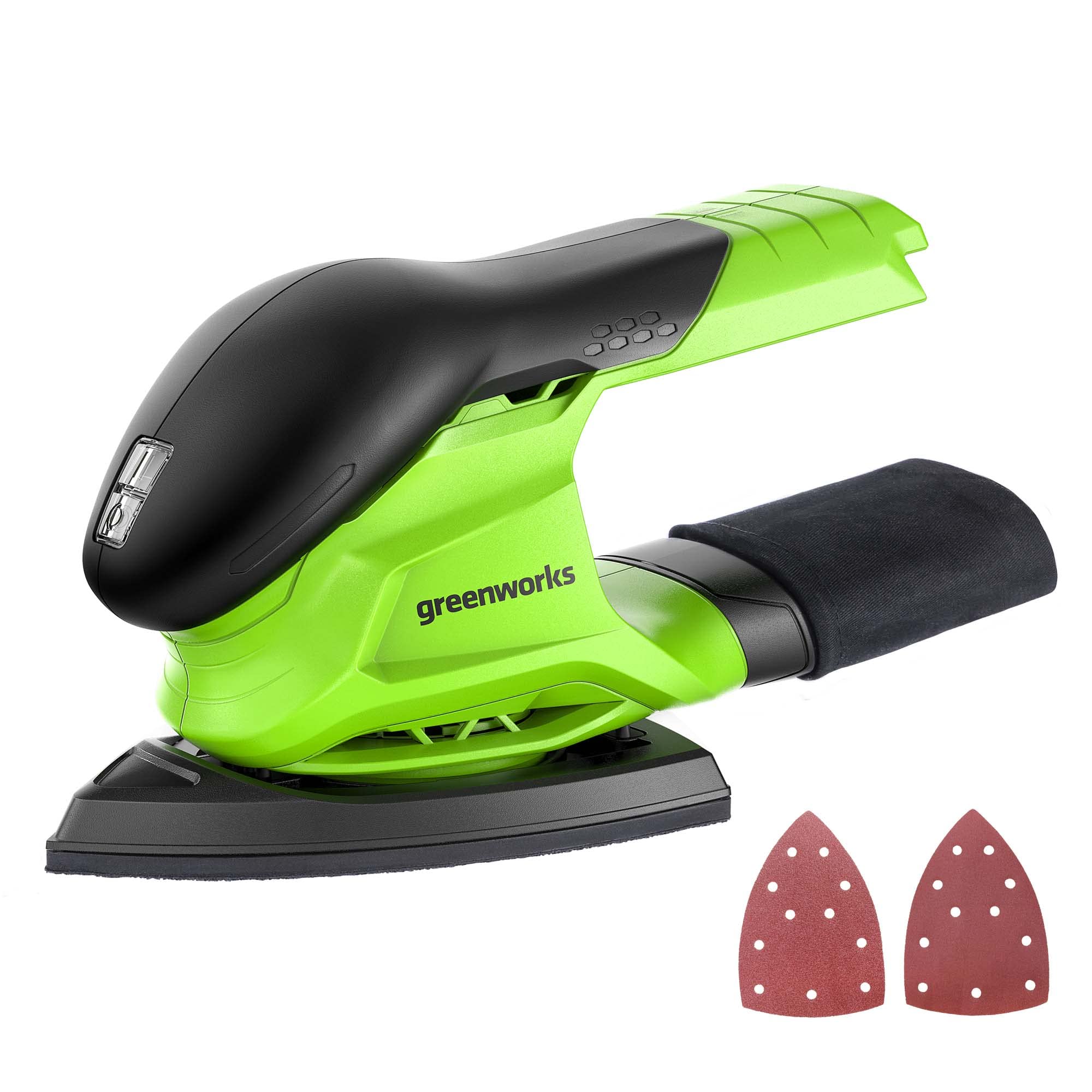 Trekant sliper Greenworks G24FINSND; 24 V (uten batteri og lader)