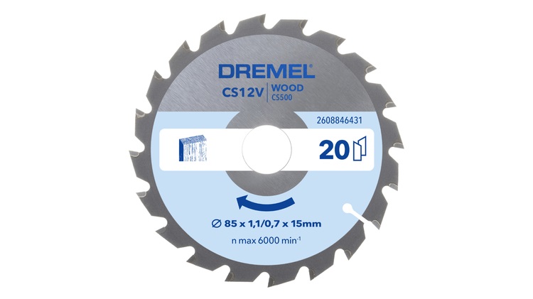 Sagblad for tre Dremel CS500; 85 mm