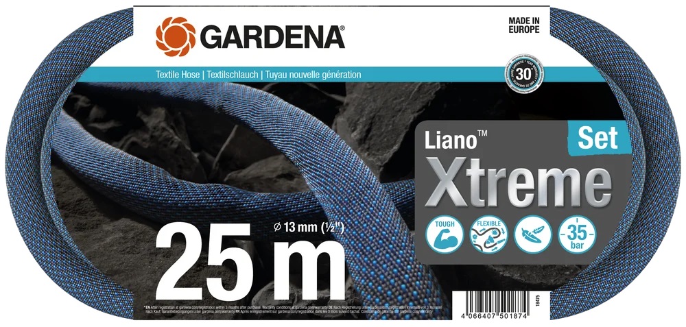 Slange med koblinger Gardena 970643601; 13 mm; 25 m