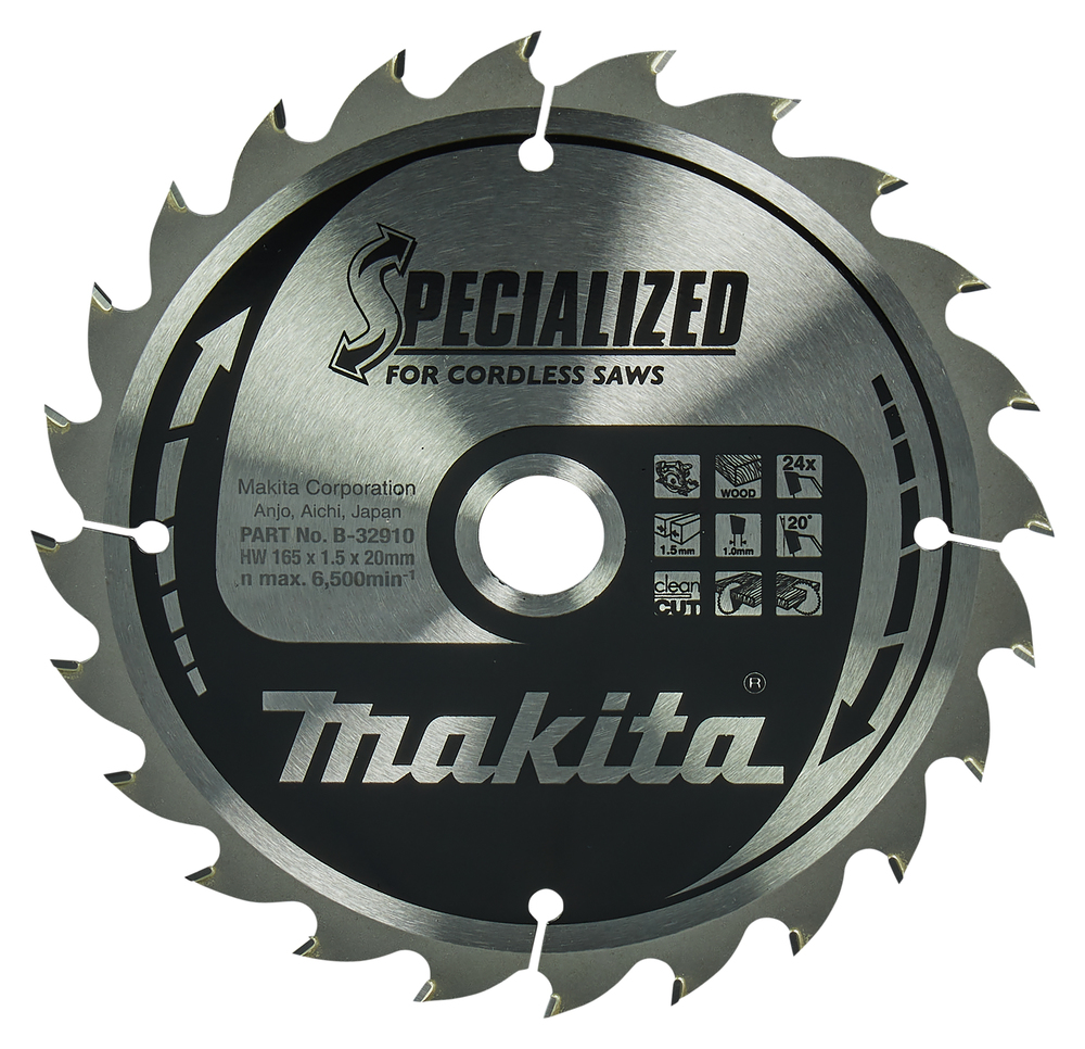 Sagblad for tre Makita B-32910; 165 mm
