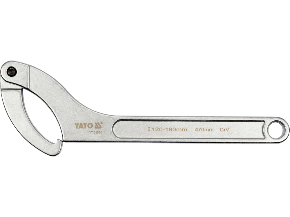 Justerbar skiftenøkkel Yato YT-01674; 120-180 mm; 470 mm