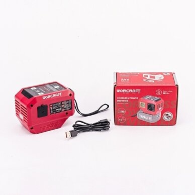 Vekselretter Worcraft CPIS20Li; 20 V; 200 W; 65 W USB-C