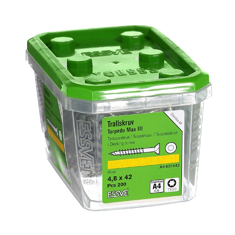 Båndede skruer Essve 601542; 4,8x42 mm; TX20; 200 stk