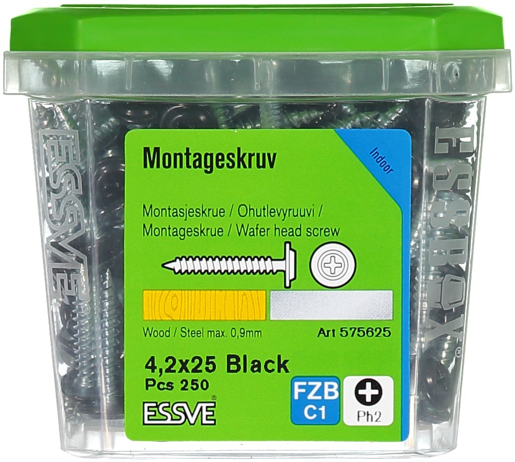 Båndskruer Essve 575625; 4,2x25 mm; PH2; 250 stk