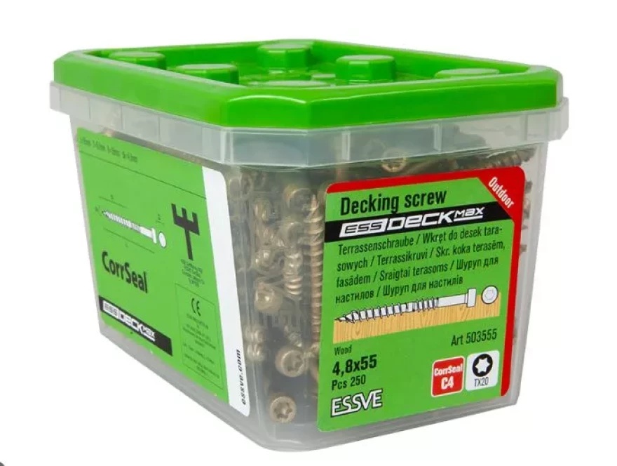 Treskruer Essve 503555; 4,8x55 mm; TX20; 250 stk