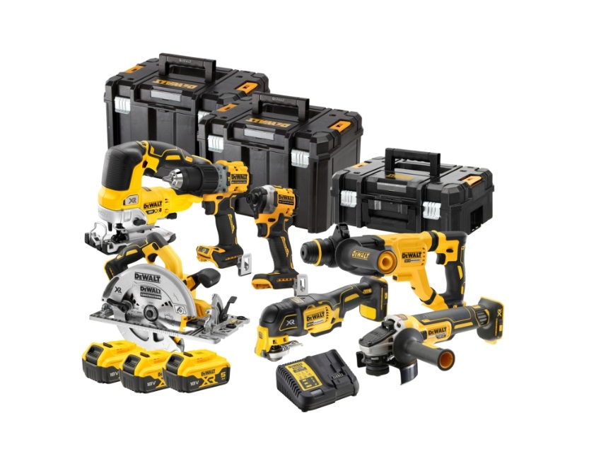 Verktøysett DeWalt DCK706P3T-QW; 18 V; 90 Nm; 205 Nm; 184 mm; 125 mm; 3x5,0 Ah batt.
