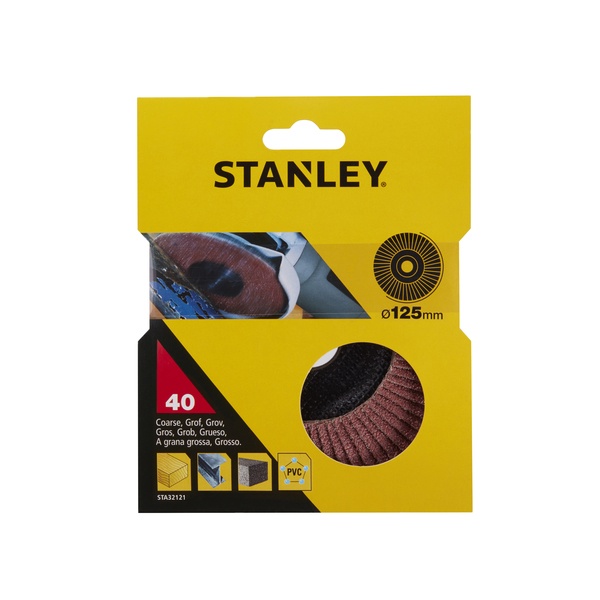 Lamellslipestift Stanley STA32121-XJ; 125 mm; 22,23 mm; P40