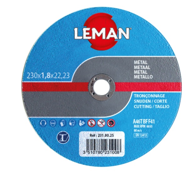 Abrasiv kappeskive LEMAN-Prancūzija F231.00.25; 230x1,8x22,23 mm