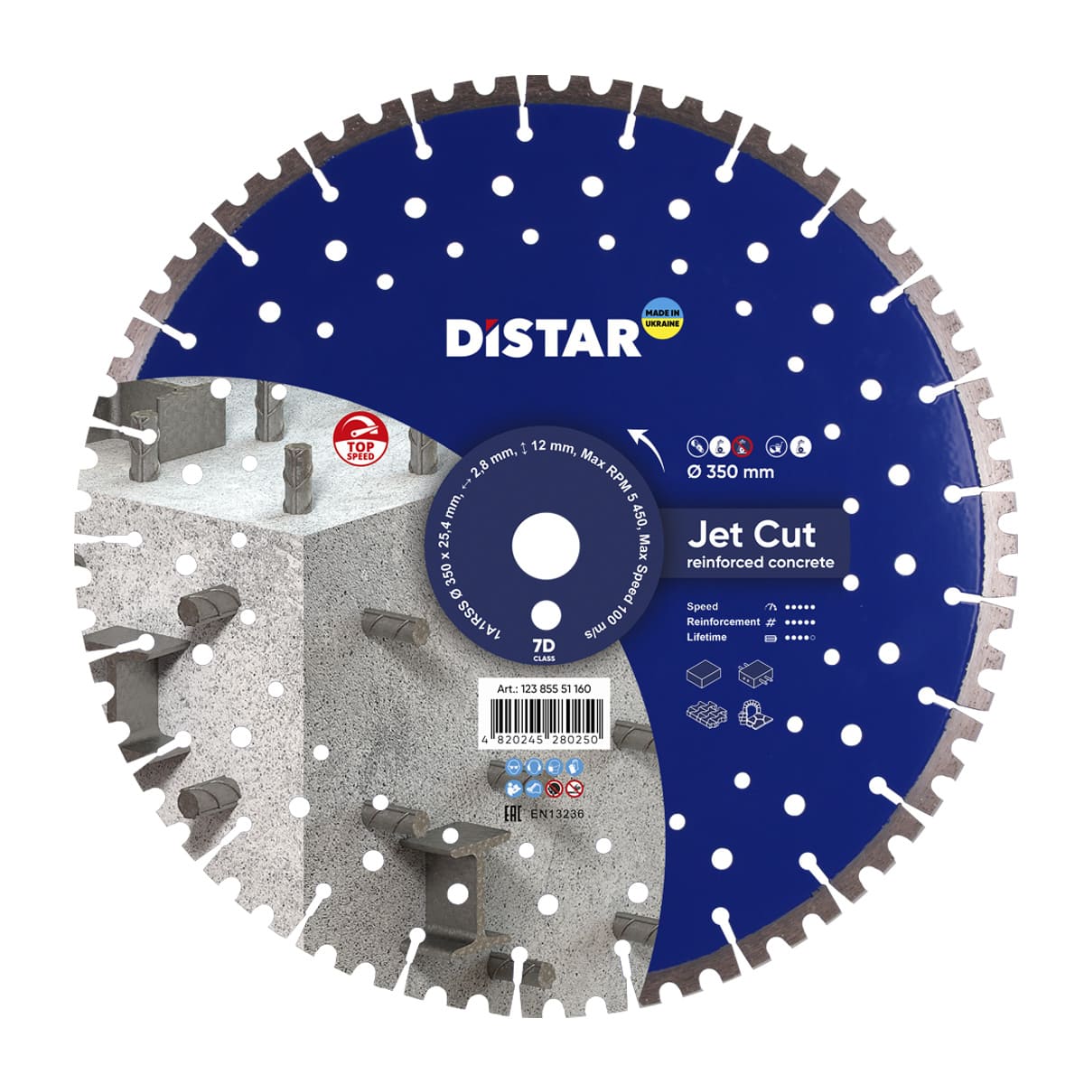 Diamantsagblad for våt- og tørrkapping DISTAR JetCUT; 350 mm