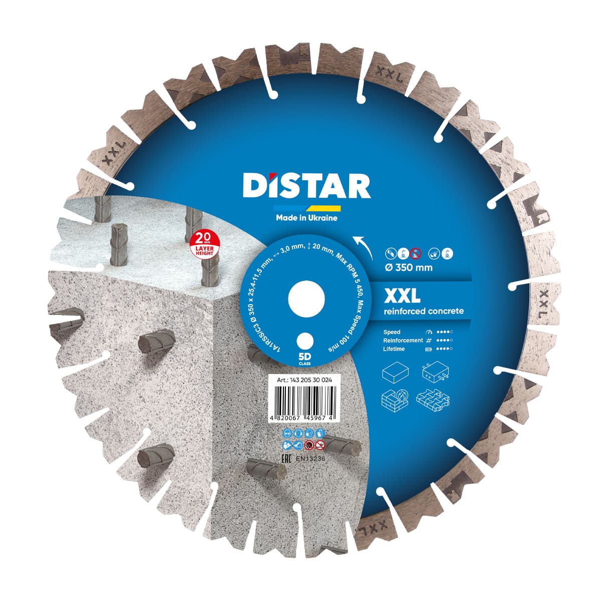Diamantkappeskive Distar XXL; 350 mm