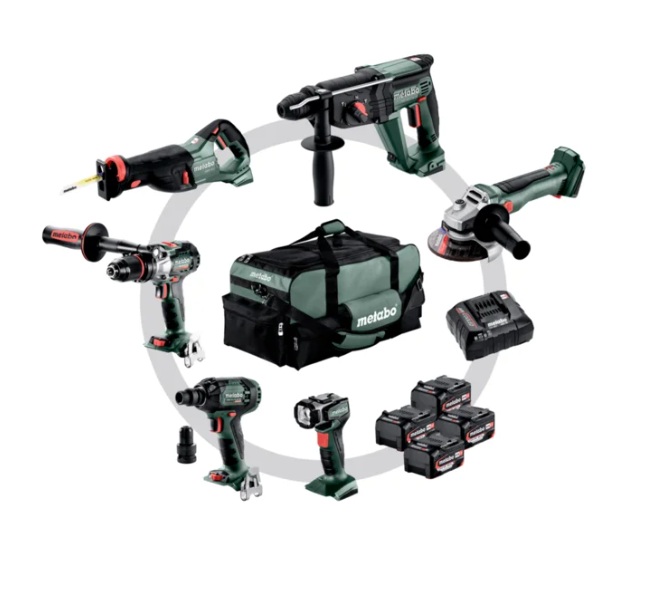 Verktøysett Metabo 685211000; 18 V; 4x4,0 Ah batt.