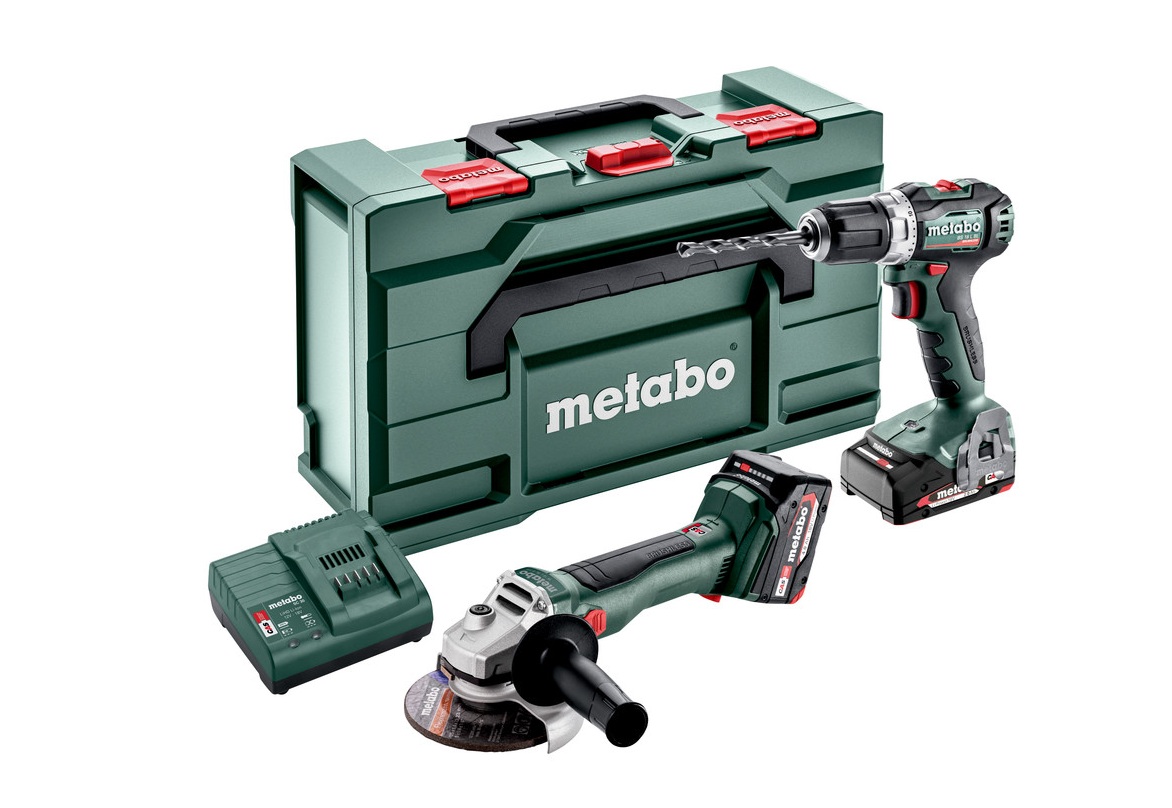 Verktøysett Metabo Combo 18V 2.6.5; 18 V; 1x2,0 Ah; 1x4,0 Ah batt.