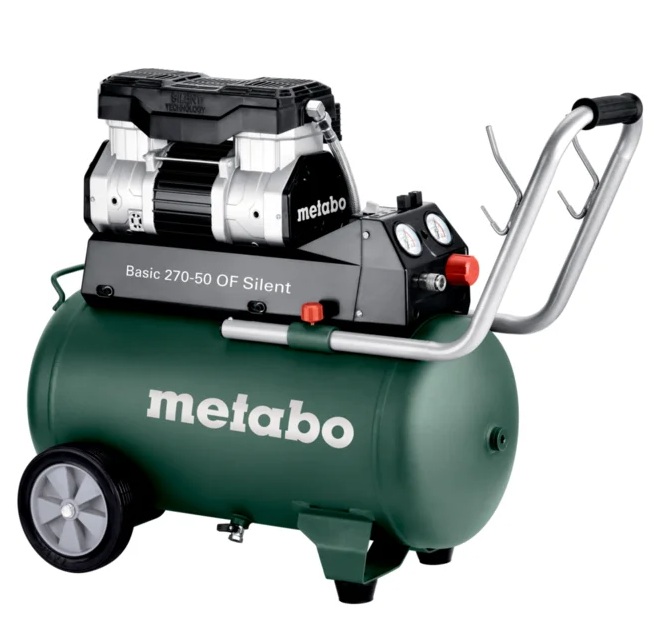 Oljefri stempelkompressor Metabo Basic 270-50 OF Silent; 50 l; 1,5 kW; 10 bar