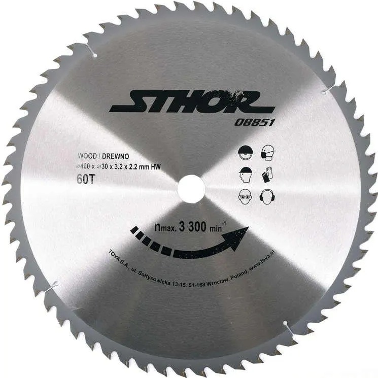Sagblad for tre Sthor 08851; 400x30 mm; Z60