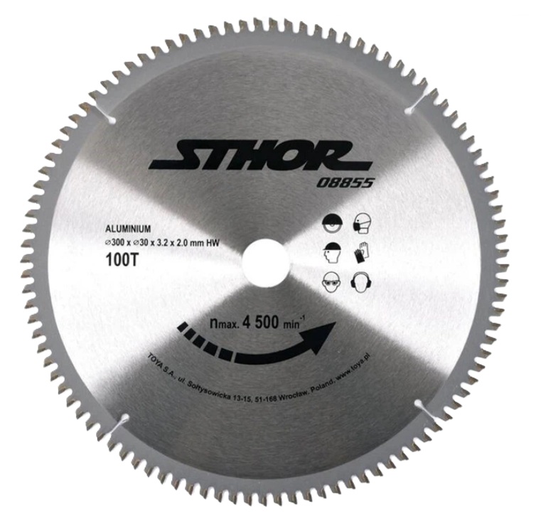 Sagblad for aluminium Sthor 08855; 300x30 mm; Z100
