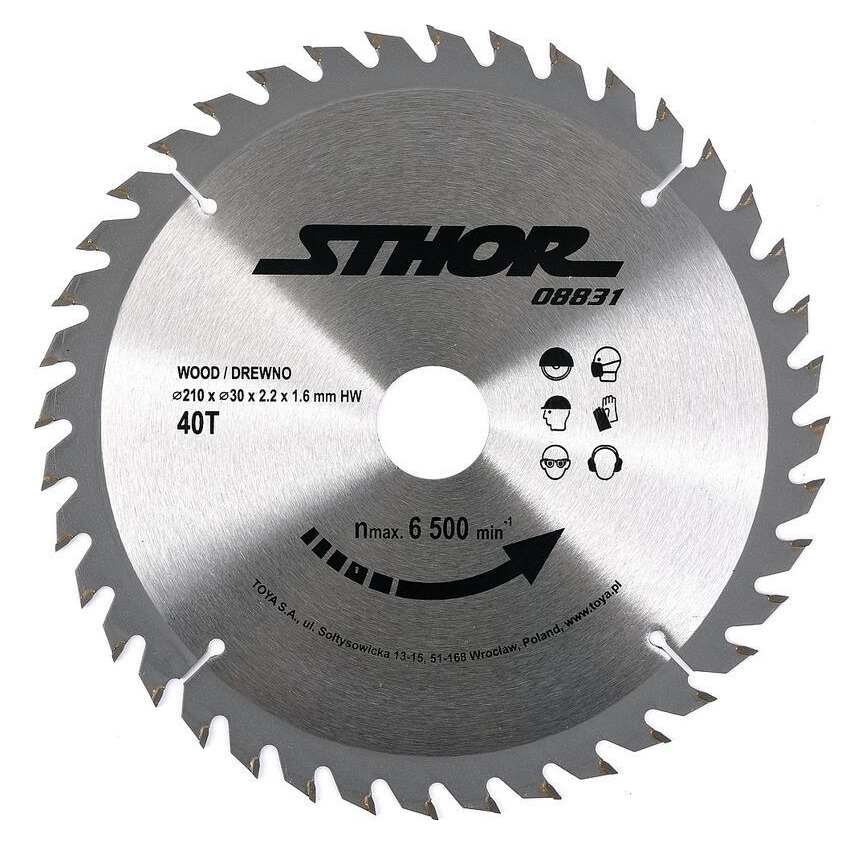 Sagblad for tre Sthor 08831; 210x30 mm; Z40