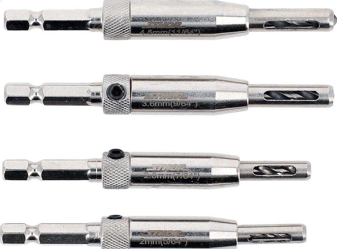 Borsett Sthor 22750; HEX 1/4''; 2-4,5 mm; 4 stk