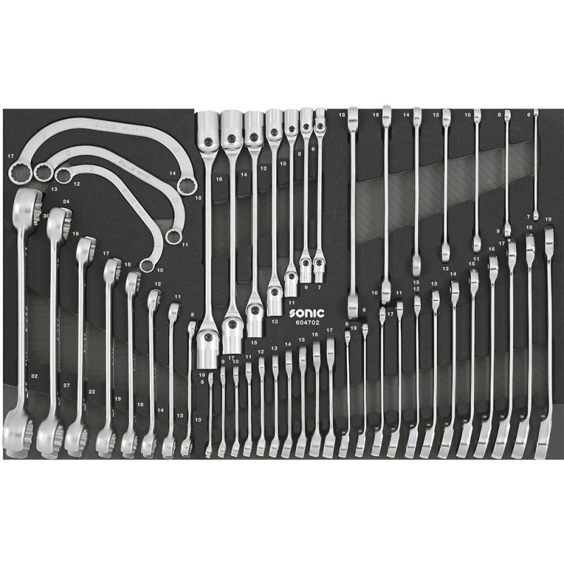 Fastnøkkelsett Sonic Equipment 604702; 47 stk