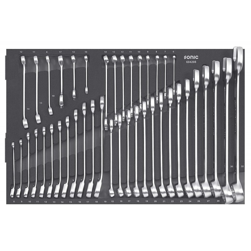 Hylsenøkkelsett Sonic Equipment 604208; 6-32 mm; 42 stk