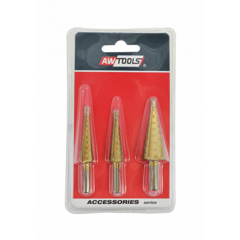Etappebor AWTools AW40997; HSS; 3-20 mm; 3 stk