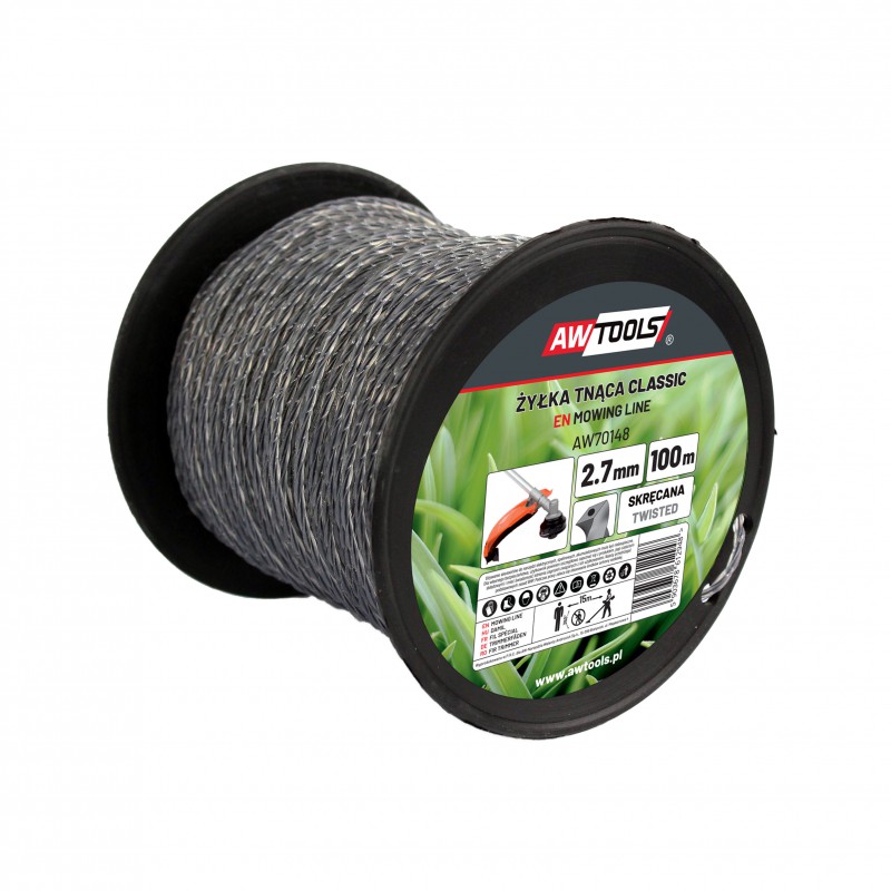 Trimmertråd AWTools AW70148; (2,7 mm/100 m)