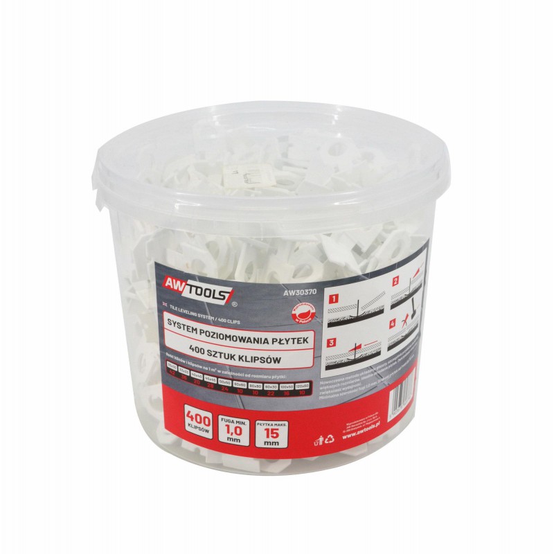 Flis nivåindikator AWTools AW30370; 1 mm; 7-15 mm; 400 stk
